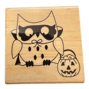 Craft Smart Halloween Owl Dressed Up Halloween Rubber Stamp 276870